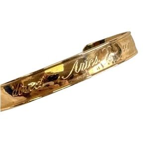 Vintage Avon Gold Tone Aries Zodiac Cuff Bracelet C E N T U R Y Inspired Words